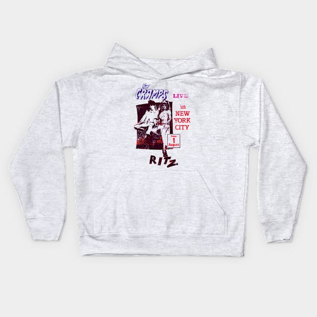 The Cramps Live in New York Kids Hoodie by HAPPY TRIP PRESS